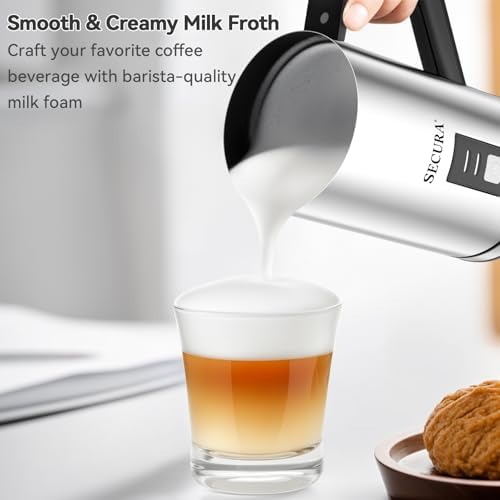 Secura Milk Frother, Automatic Hot/Cold Foam Maker, Stainless Steel, 8.4oz (Pack of 6) - Image 3