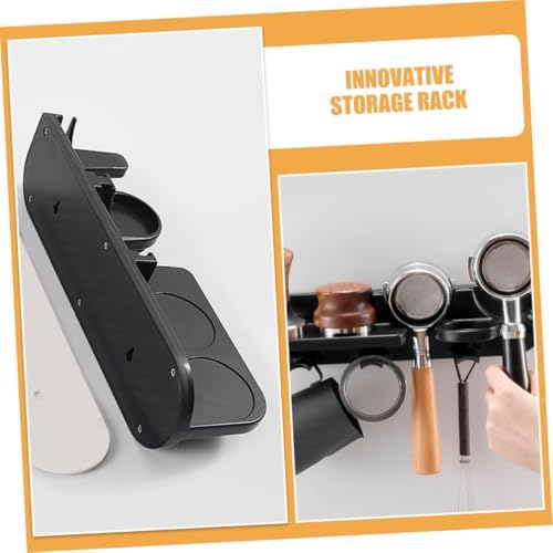 PRETYZOOM No-drill Espresso Tamper Holder Station with Portafilter and Tamper Organizer Wall Mounted Coffee Machine Storage Rack for Espresso Accessories Kit Space-saving Organizer Shelf - Image 7