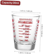 8 Pack 30ml Glass Measuring Cups with Dual Scale for Baking - Image 2