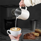 Coffee Milk Frothing Cup, Stainless Steel Jug Steaming Pitcher, 700ml Coffee Latte Art for Coffee Drinks (Beige) - Image 3