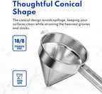 New Star Foodservice 34127 18/8 Stainless Steel China Cap Strainer, 10-Inch, Fine Mesh - Image 7