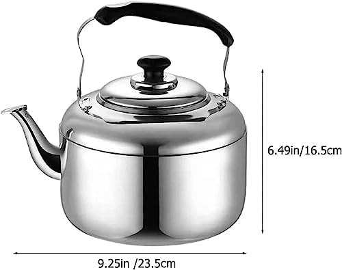 Stove Top Kettle Tea Kettle Stovetop Whistling Tea Kettle Stainless Steel Whistling Teapot Camping Induction Tea Kettle for Gas Stove Teapot (7L) - Image 2