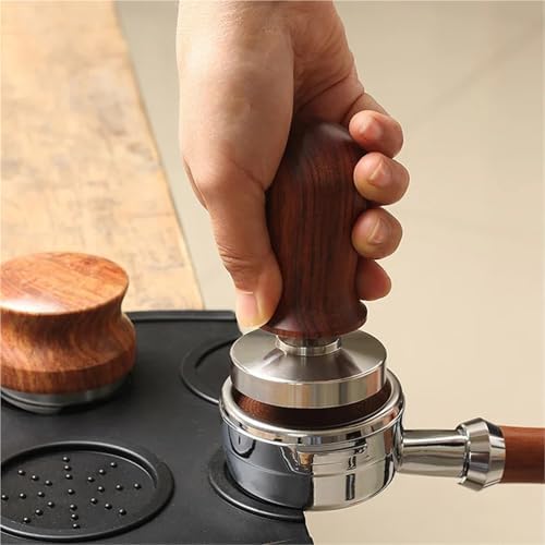 Calibrated Espresso Coffee Tamper 30lb Spring Loaded Elastic Coffee Tamper Aluminum/Wooden Stainless Steel Coffee Powder Hammer(Wooden Tamper-51mm) - Image 6