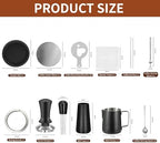 27 PCS Espresso Accessories Kit,Barista Kit 51mmCoffee Tamper Set- with Tamper,Frothing Pitcher，WDT Tool,Espresso Puck Screen and Dosing Funnel,Latte Art Kit - Image 2