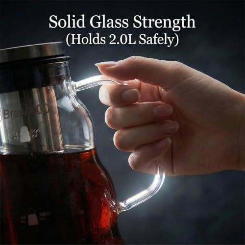 Wave Cold Brew Coffee Maker, 68 oz Glass Pitcher with Filter & Lid - Image 7