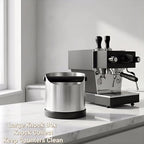 Coffee Grounds Knock Box, Large Stainless Steel Espresso Coffee Knock Box, Coffee Grind Knock Out Box with Removable Knock Bar and Coffee Brush, Coffee Grounds Container with Non-Slip Base - Image 7