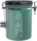 38oz / 22oz Coffee Canister – Airtight Stainless Steel Storage Container with Date Tracker & Scoop, Sealed Jar for Grounds, Beans, Tea, Flour, Cereal, and Sugar (Green Vibes, 22OZ) by CafetastiQ