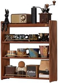 Coffee Mug Holder Countertop 4 Tiers Walnut Station Organizer for Kitchen by KAOTGOT