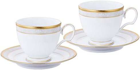 Noritake P91988/4335 Cup & Saucer (Pair) (COFFEE & TEA COFFEE) 250cc Hampshire Gold 2 Guests Fine Porcelain by Noritake