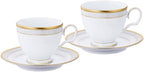 Noritake P91988/4335 Cup & Saucer (Pair) (COFFEE & TEA COFFEE) 250cc Hampshire Gold 2 Guests Fine Porcelain by Noritake