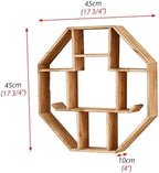 Oriental Tea Cup Holder Stand, Coffee Cup Floating Decorative Shelves, Mug Display Rack for Teahouse, Multi-Cube Curio Cabinet Organizer(Natural,Small) - Image 2