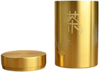 xiexuelian Brass leaf canister sealed tea storage device office desktop decoration tea carry-on storage portable travel Chinese style tea canister黄铜叶罐密封储茶器办公室桌面摆件茶随身仓便携旅行中国风茶叶罐 1Pcs(黄铜摆件-茶叶罐) - Image 6