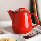 Sweejar 40oz Tea pot with Removable Stainless Steel Infuser,Dishwasher Safe Tea Pots for Loose Tea,Tea Pots with Infuser for Chrismas Women Gift (Red) - Image 3