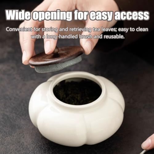 Ceramic Tea Canister with Airtight Lid Storage Container Tins Jar - Image 6