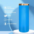 20 oz Skinny Tumblers Bulk with Lids and Straws Baby Blue,4 pack - Image 3