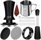 Y-Step 58mm Espresso Accessories Kit 25 PCS, Espresso Tamper Kit Coffee Tamper Set, 58mm Espresso Tamper with Spring Loaded Calibrated, Espresso Puck Screen, Dosing Funnel, WDT Tool, Latte Art Kit by Y-Step