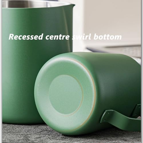 Milk Frother Cup 12oz/20oz Milk Frothing Pitcher Stainless Steel Milk Steaming Pitcher,Espresso Pitcher for Coffee Latte Art,Premium Barista Tools (Color : Black, Size : 350ml/12oz) - Image 5