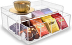 Heavy-Duty Acrylic Tea Station with 8-Compartment Drawer Organizer by Meicloud