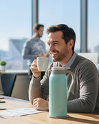 GiNT 51 Oz Stainless Steel Thermal Coffee Carafe, Double Walled Vacuum Insulated Flask, 12 Hour Heat Retention, 1.5 Liter Tea, Water, and Coffee Dispenser (Upgraded version Blue) - Image 6