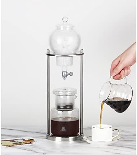 JITEM Cafetera Ice Cold Dripper Coffee and Tea Maker Dripper Brewer Maker with Adjustable Water Flow Stainless Steel Filter Glass Carafe for Coffee or Tea - Image 7