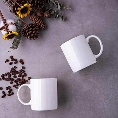 GBhome White Coffee Mugs Set of 36, 12 oz Ceramic Coffee Cups - Image 3
