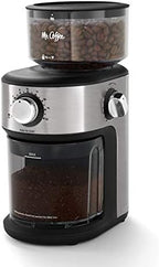 Mr. Coffee Burr Coffee Grinder Automatic Grinder with 18 Presets for French Press Drip and Espresso 18-Cup Capacity Stainless Steel by MrCoffee