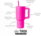 Simple Modern Trek Tumbler with Handle and Straw Lid | Cup Holder Friendly Insulated Stainless Steel Travel Mug | Raspberry Vibes, 30 Ounces (Pack of 12) - Image 2