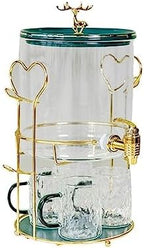 Water Pitcher High Temperature Resistant Cold Kettle with Faucet Glass Household Beverage Bucket Large Capacity Cold Drink Set Cold Kettle Water Jug by Unknown