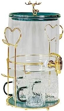 Water Pitcher High Temperature Resistant Cold Kettle with Faucet Glass Household Beverage Bucket Large Capacity Cold Drink Set Cold Kettle Water Jug by Unknown