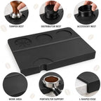 Espresso Tamping Mat 9 x5in,90° Corner Silicone Espresso Tamper Mat - Image 3