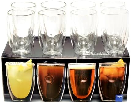 Moderna Artisan Series Double Wall 12 oz Beverage Glasses by Ozeri