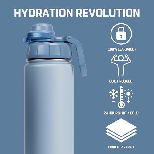 Vesmoon Vessence 24 Oz Stainless Steel Tea Infuser Bottle for Loose Leaf Tea, Water, Herbs, Fruits - Triple Layered Insulated, Leak Proof Bottle with Lid and Clip Handle - 24 Hours Hot/Cold - Image 2