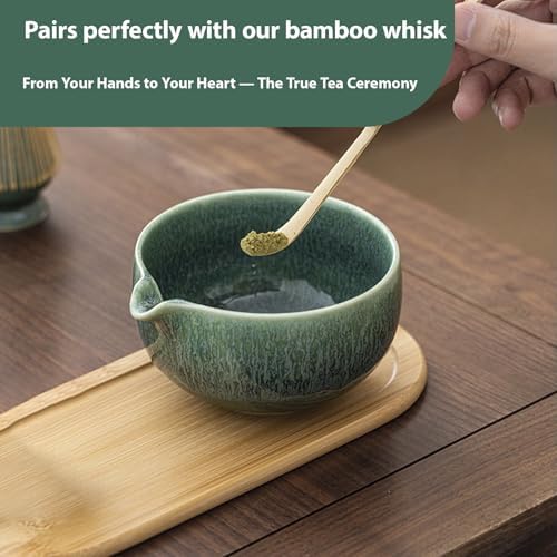 Matcha Whisk Set, Zen Travel Tea Ceremony Kit with Cat Figurine, Bamboo Whisk, Bowl, Incense & Portable Bag - 9-Piece Portable Matcha Set for Mindful Gifting & On-The-Go Rituals (N) - Image 2