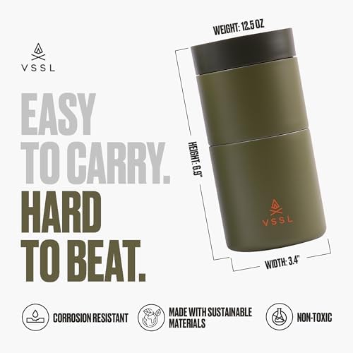 VSSL - Nest Pour Over Coffee Set | Coffee Maker for Camping | All-In-One Travel Pour Over | Transportable Dripper, 10oz Stainless Steel Travel Mug | Compact Storage & Adventure Ready | Deep Moss - Image 2