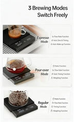 Coffee Scale Pour Over Coffee Scale Espresso Scale,Flow Rate, Auto Timer,Ratio, 3 Brewing Modes, 2kg Capacity(Basic3 Scale Black) - Image 5