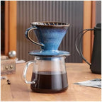 Reusable Filters Coffee Maker V Style Funnel Dripper Cup Accessories,Ceramic Coffee Filter Cup(Large) - Image 2