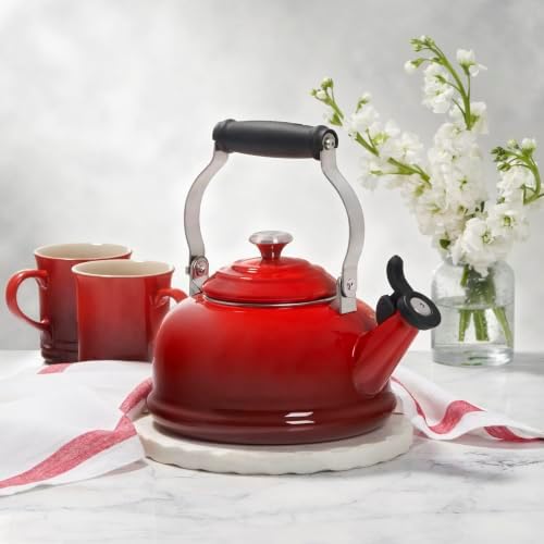Le Creuset Enamel On Steel Whistling Tea Kettle, 1.7 qt., Nectar - Image 6