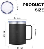 MEWAY Coffee Mug With Handle,Coffee Tumbler,Coffee Cup… (32, Black) - Image 2