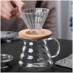 Genérico 1pcs Clear Manual Glass Coffee Dripper Reusable Cone Pour Over With Filter Home Maker - Image 6