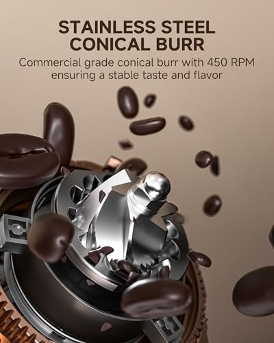 AMZCHEF 75-Setting Single Dose Coffee Grinder, 40mm Burr, <0.2g Retention - Image 4
