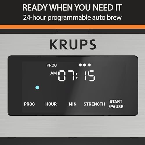 KRUPS 12-Cup Programmable Thermal Carafe Coffee Maker with 3 Strengths - Image 3