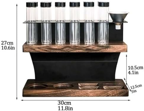 Single Dose Coffee Bean Storage,12 Tubes Coffee Bean Cellars,2-Tier Coffee Tool Storage Stand,Single Bottle Capacity 23-25g,with Hopper - Image 5