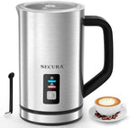 Secura Milk Frother, Automatic Hot/Cold Foam Maker, Stainless Steel, 8.4oz (Pack of 6) by Secura