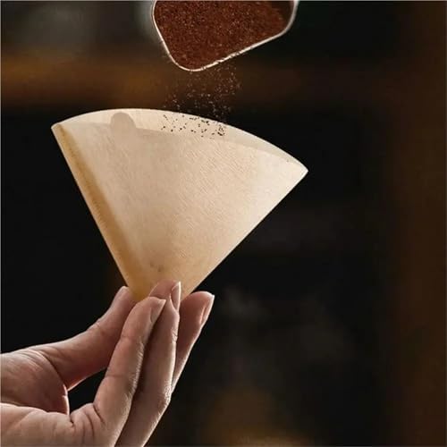 600 Pcs Hand-Brewed Coffee Filter Papers – Conical Wood Pulp Portable Drip Sheets For Cafe Tools - Image 4
