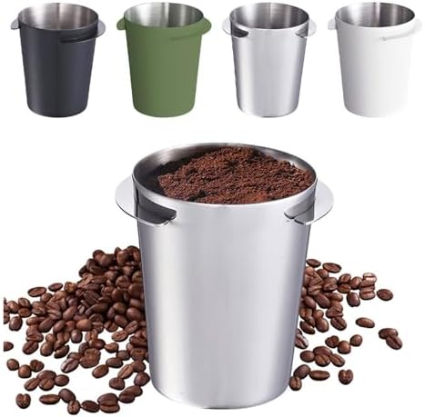 Coffee Dosing Cup 51/53/58mm Espresso Coffee Dosing Cup Reusable Coffee Grinder Powder Cup For Espresso Machine(White L) - Image 2