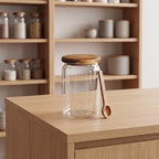 2-Pack 2000ml Mason Jars w/Spoons, Acacia Lids for Flour & Spice - Image 7