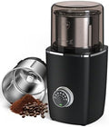 CEVING Hands-Free Blade Coffee Grinder, Cordless Coffee Mill with 5-30S Adjustable Grinding, Triple-Lock Safety & 1500mAh Rechargeable Battery with Removable Bowl, Portable for Camping, Travel, etc. by CEVING