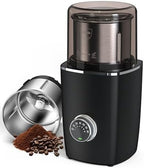 CEVING Hands-Free Blade Coffee Grinder, Cordless Coffee Mill with 5-30S Adjustable Grinding, Triple-Lock Safety & 1500mAh Rechargeable Battery with Removable Bowl, Portable for Camping, Travel, etc. by CEVING