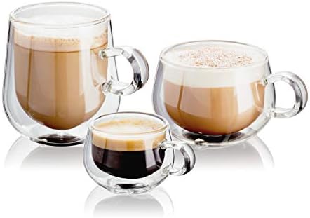 Judge Double Walled Glass Cappuccino Coffee Handled Cups, Set of 2, 225ml - Vacuum Insulated, Handcrafted Artisan - Strong, Heat Resistant - Image 6