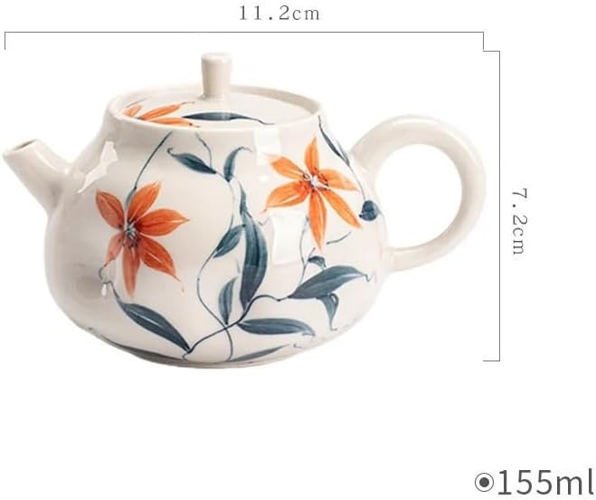 Tea Pots For Loose Tea 155ml Handmade Teapot Household Handpainted Teapot Ball Hole Filter Pot Tea Maker Kettle Tea Services Chinese Teapot Tea Infuser Pot - Image 2